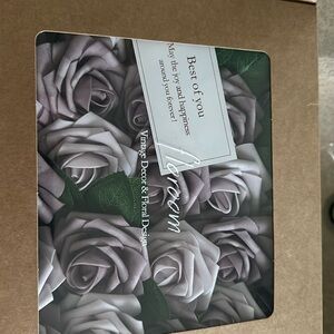 Box of 25 Synthetic Flowers in Shades of Purple